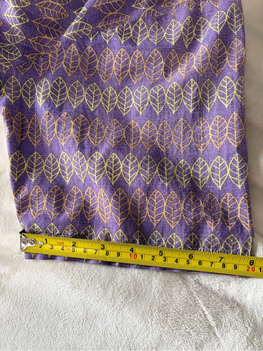 Tori Richard Honolulu Purple Leaf Print Cotton Lawn Shirt Men’s L - Picture 8 of 12